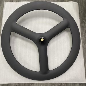Tri-spoke Carbon Wheel for Track Tubular Front